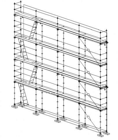LOT COMPLET DE 100M² D’ÉCHAFAUDAGE LAYHER UNIVERSEL MULTIDIRECTIONNEL – OCCASION PROCHE DU NEUF
