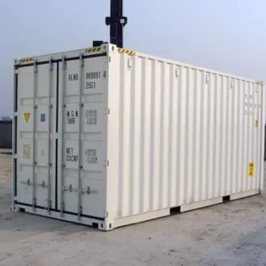 Contentor marítimo High Cube de 20 pés, primeira viagem.